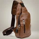 Сумка слинг через плечо мужская Vintage leather-20561 Светло-коричневая - изображение 15