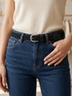 Ремень женский тканевый Vintage leather-20544 90 см Черный - изображение 2