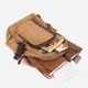 Рюкзак мужской тканевый 8 л вмещает формат А4 Vintage leather-20603 Хаки - изображение 6
