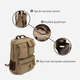 Рюкзак мужской тканевый 18 л вмещает формат А4 Vintage leather-20620 Зеленый - изображение 9