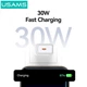 Ładowarka sieciowa Usams T69 30W Type-C Fast Charger White (6958444996844) - obraz 3