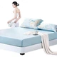 Простирадло на резинці FUANNA 60s Lyocell Tencel охолоджуюче, 150x200см, синє - зображення 1