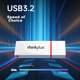 Флеш-накопитель Lenovo Thinkplus TU180 64 ГБ USB 3.2, металлический, фиолетовый - изображение 7