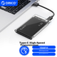 Внешний корпус для жесткого диска ORICO Type-C, 2,5-дюймовый SATA-USB 3.0, для ноутбука, для механических и твердотельных накопителей SSD, полностью прозрачный 2139C3 - изображение 11