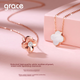 Кольє Grace Girl з двосторонньою чотирилистою конюшиною, ланцюжок на ключицю - зображення 6