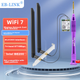 EB-LINK Intel BE200 Chip Desktop Wireless Network Card with External Antenna, M.2 Interface, WiFi 7 Tri-Band Network Card, Bluetooth 5.4, Internal Module for Computer Motherboard - изображение 4