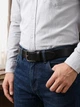 Ремень мужской из натуральной кожи Vintage leather-20708 126 см Черный - изображение 2