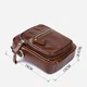 Сумка на пояс бананка мужская из натуральная кожи Vintage leather-20478 Коричневая - изображение 4