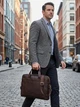 Сумка портфель мужская из натуральная кожи Vintage leather-20679 Коричневая - изображение 2