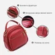 Сумка багет седло женская из натуральная кожи Vintage leather-20689 Красная - изображение 6