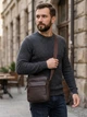Сумка планшет через плечо мужская из натуральная кожи Vintage leather-20687 Коричневая - изображение 2