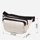 Сумка на пояс бананка мужская из натуральная кожи Vintage leather-21305 Белая - изображение 4