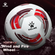 Мяч футбольный KELME VORTEXAC Wind Fire Wheel Size 5 Бело-зеленый - изображение 4