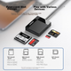 UGREEN USB3.0 високошвидкісний зчитувач CF-карт, багатофункціональний зчитувач карт із чотирма входами, підтримує CF/MS/SD/TF камеру, рекордер, монітор, телефон, планшет, карти пам'яті, довжина кабелю 1 м - зображення 4