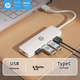 Хаб USB HP багатопортовий CT100C білий - зображення 7
