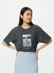 Футболка хлопковая женская Uniqlo 929804663 3XL Серая с принтом (1160066354) - изображение 7