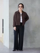Куртка демисезонная короткая женская Uniqlo 745471728 XL Коричневая (1159954441) - изображение 7