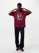 Футболка хлопковая мужская Uniqlo 318228434 S Бордовая с принтом (1159981838) - изображение 2
