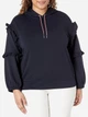 Худи теплое женское Tommy Hilfiger 703414713 1X Синее (1159985359) - изображение 5