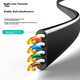 Патч-корд SAMZHE Cat 6 плоский 1 Гбіт/с мідь 30 м Чорний (HBP630) - зображення 4