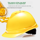 Захисна каска MSA, каска національного стандарту для працівників будівельних майданчиків, дихаюча ручка ABS, регульований ремінець з білої трикотажної тканини, що поглинає піт, 1 шт. - зображення 9