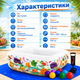 Надувной детский бассейн Intex 57471-2 «Аквариум» 159×159×50 см с подстилкой насосом шариками 10 шт квадратный для малышей двора дачи сада летнего отдыха - изображение 5