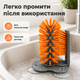 Щетка кухонная для мытья чашек и бокалов от грязи на присоске BRS Orange - изображение 4