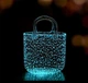 Светящаяся стеклянная ваза для цветов в форме сумки Bubble Bag Neon, 20x11x26 см - изображение 1