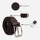 Ремень мужской тканевый Vintage 100 см Коричневый (leather-20519) - изображение 6