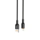 Кабель для зарядки Avantis USB - iPhone, 1м, 3.0А черный, круглый силиконовая оплетка - изображение 1