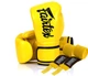 Боксерские перчатки Fairtex, искусственная кожа, 14 унций, желтые. - изображение 1