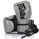 Боксерские перчатки Fairtex искусственная кожа 10 унций серые - изображение 1