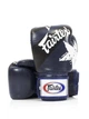 Боксерские перчатки Fairtex натуральная кожа 14 унций синие. - изображение 8