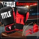 Боксерські рукавиці TITLE натуральна шкіра 12 oz чорні червоні - зображення 2