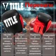Боксерські рукавиці TITLE натуральна шкіра 12 oz чорні червоні - зображення 3