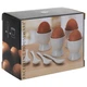 Набор подставок для яиц Excellent Houseware с ложечками фарфоровые белые 4 шт (8711295042157) - изображение 7