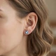 Сережки-пусети «Зірочка» з кристалом Swarovski Xuping - изображение 3