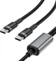 Кабель Acefast C22-02 USB-C to 2xUSB-C 100W aluminum alloy charging data cable Black (6974316285120) - изображение 3