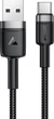 Кабель Acefast C22-04, USB to Type-C, 3A, Nylon Braid, Aluminum Alloy + TPE connectors, 1.2 м Black (6974316285144) - изображение 1