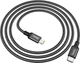 Кабель Hoco X14 Type-C to iP 3A, 20W, nylon, aluminum connectors, 2 м Black (6931474752208) - изображение 3