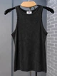 Майка жіноча YI FANG 501-2733 варена в рубчик one size чорна - зображення 5