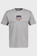 Чоловіча сіра футболка REG ARCHIVE SHIELD SS T-SHIRT Gant M 2003199 - изображение 5