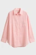Жіноча рожева сорочка у смужку CLASSIC Gant 40 4300605 - изображение 5