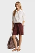 Жіночі коричневі лляні шорти BLEND PULL ON Gant 40 4020140 - изображение 2