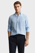 Чоловіча блакитна лляна сорочка GMNT DYED Gant XL 3240120 - изображение 1