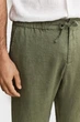 Чоловічі оливкові лляні брюки Gant M 1504040 - изображение 4