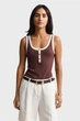 Жіноча коричнева майка CONTRAST Gant S 4201341 - изображение 1
