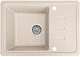 Мийка кухонна, гранітна, прямокутна Valetti 35D 62х43см Бежева + змішувач - зображення 2