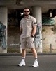 Летний комплект Stone Island TARANTINO светло-серый рубашка и шорты карго мужской S - изображение 2