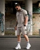 Летний комплект Stone Island TARANTINO светло-серый рубашка и шорты карго мужской S - изображение 3